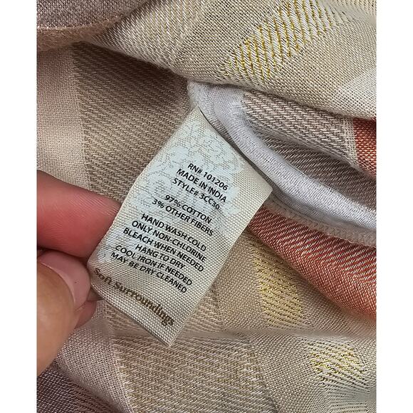 Soft Surroundings Maddalena Button Down Stripe Metallic Tunic Shirt XS P PETITE - Picture 5 of 9